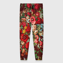 Женские брюки Платок цветочный узор