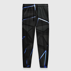 Женские брюки Black texture neon line