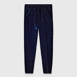 Женские брюки Тёмный космос и синие звёзды