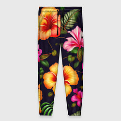 Женские брюки Гавайские цветы узор