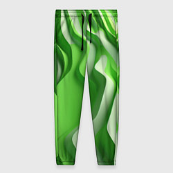 Брюки женские Зеленые объемные полосы, цвет: 3D-принт