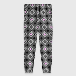 Женские брюки Серо - розовый геометрический узор
