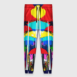 Женские брюки Mirror pattern of umbrellas - pop art