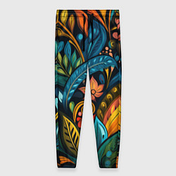 Женские брюки Растительный узор в бразильском стиле