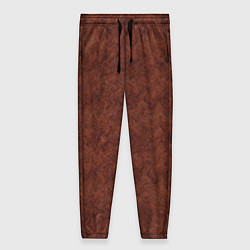 Женские брюки Красно-коричневый имитация меха
