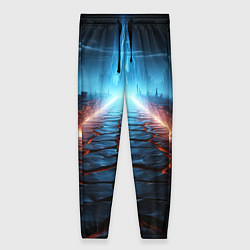 Брюки женские Разломленная дорога, цвет: 3D-принт
