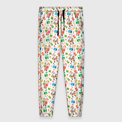 Брюки женские Дед Мороз с подарками, цвет: 3D-принт