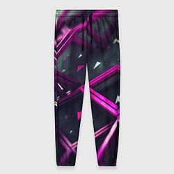 Женские брюки Фиолетовая абстрактная конструкция