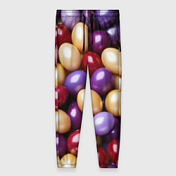 Женские брюки Красные и фиолетовые пасхальные яйца