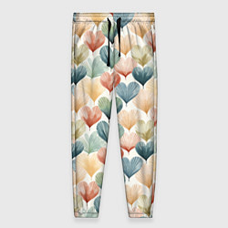 Женские брюки Разноцветные нарисованные сердечки