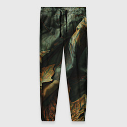 Женские брюки Реалистичный охотничий камуфляж из ткани и листьев