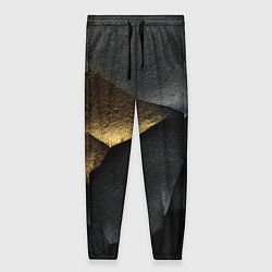Женские брюки Черная текстура с золотистым напылением