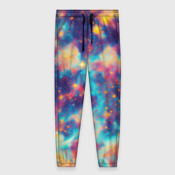 Брюки женские Космические яркие узоры, цвет: 3D-принт