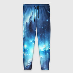 Женские брюки Космический голубой пейзаж