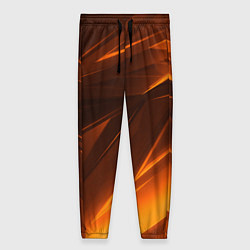 Брюки женские Geometry stripes orange, цвет: 3D-принт