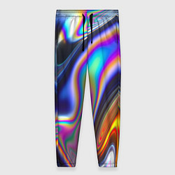 Женские брюки Абстрактный разноцветный жидкий металл
