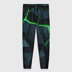 Женские брюки Abstract dark green geometry style