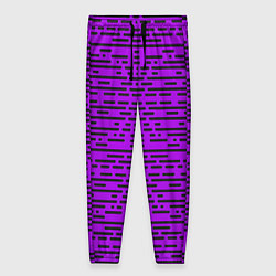 Женские брюки Чёрные полосы на фиолетовом фоне