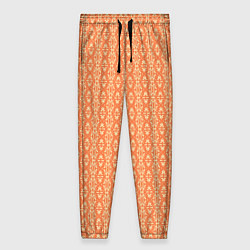 Женские брюки Светлый оранжевый узорчатый