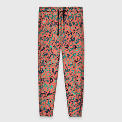 Женские брюки Розово-бирюзовый абстрактный