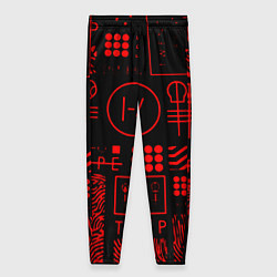 Женские брюки Twenty one pilots pattern rock