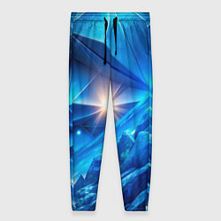 Женские брюки Синяя объемная абстракция со вспышкой