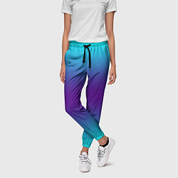 Брюки женские Градиент из неона, цвет: 3D-принт — фото 2