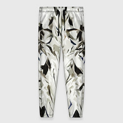 Брюки женские Black and white abstraction, цвет: 3D-принт