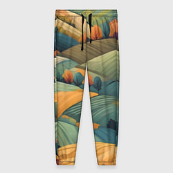 Брюки женские Луга поля, цвет: 3D-принт