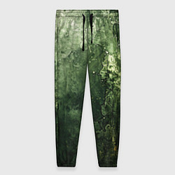 Брюки женские Зеленый камуфляж с эффектом старины, цвет: 3D-принт