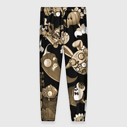 Брюки женские Растения против зомби в бежевом цвете, цвет: 3D-принт