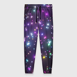 Женские брюки Светящиеся пазлы разноцветные