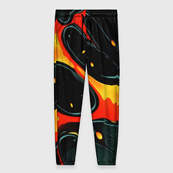 Женские брюки Оранжевые разломы текстура