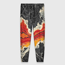 Женские брюки Красно-черная потертая текстура