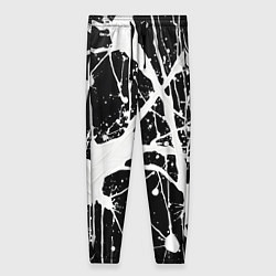 Брюки женские Брызги белой краски, цвет: 3D-принт