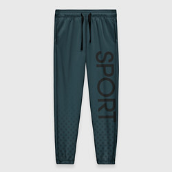 Брюки женские Sport серо-синий текстурный, цвет: 3D-принт