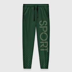 Брюки женские Sport тёмно-зелёный текстурный, цвет: 3D-принт