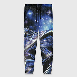 Брюки женские Закрученные линии и звезды - космическая абстракци, цвет: 3D-принт