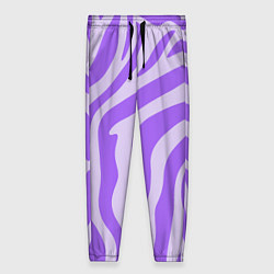 Брюки женские Лавандовый тигровый паттерн, цвет: 3D-принт