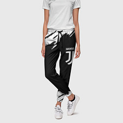 Брюки женские Juventus краски штрихи, цвет: 3D-принт — фото 2