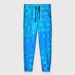 Брюки женские Голубой неоновый абстрактная текстура, цвет: 3D-принт