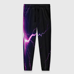 Брюки женские Lightning purple, цвет: 3D-принт