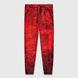 Женские брюки Абстракция - red shabby wall