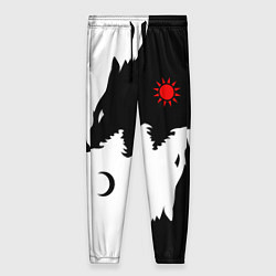Брюки женские Инь янь волки, цвет: 3D-принт