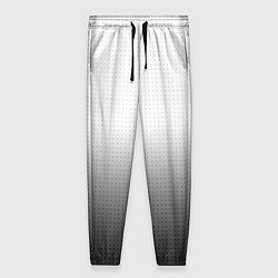 Брюки женские Из белого в чёрный градиент с точками, цвет: 3D-принт