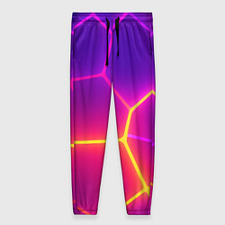 Женские брюки Синие плиты с фиолетовым свечением