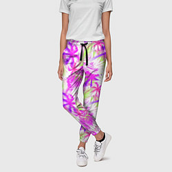 Брюки женские Palm tree pink, цвет: 3D-принт — фото 2