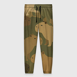 Брюки женские Капибара - камуфляж, цвет: 3D-принт