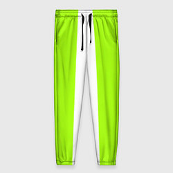 Женские брюки Color light green white stripes