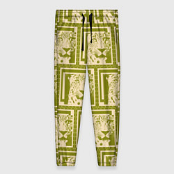 Брюки женские Леопард в оливковом, цвет: 3D-принт